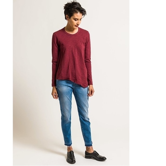 WILT Crew Neck Slant Hem Tee - Picture 1 of 4